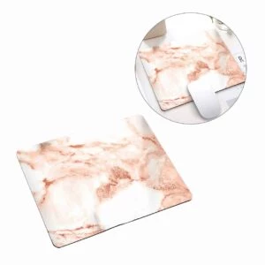 Mjuk Musmatta Med Tryck Rosa Marmor 21x26cm