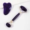 Resin quartz roller och gua sha set ansiktsverktyg mineralsten