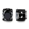 2-pack Magnetisk Piercing Fake Örhänge Kristall Svart
