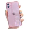 Iphone 12 Pro Max Tunt Rosa Genomskinligt Skal Transparent