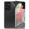 Galaxy S21 Ultra Displayfilm + Kolfiber Skyddsfilm För Baksida