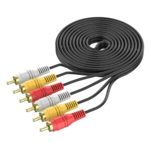 3x Rca-kabel Videokabel Hane Av Kabel 1,5m
