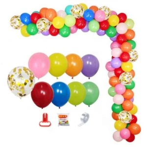 Ballongbåge Barnkalas Blandade Färger Komplett Ballonggirlang 5m