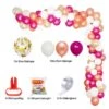 Ballongbåge roséguld konfetti - komplett ballonggirlang 5m
