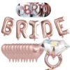 Ballonger Bröllop Bride - 101cm Folieballonger Hjärtan Roséguld