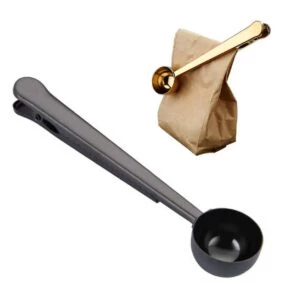 Kaffemått Med Klämma Svart - Sked Med Påsklämma För Kaffe