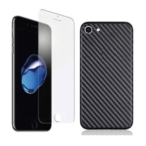 Iphone Se Displayfilm + Kolfiber Skyddsfilm För Baksida