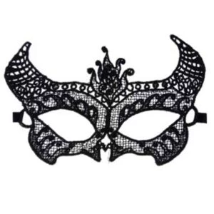 Venetiansk Ögonmask I Spets Maskerad Halloween Mask Maleficent