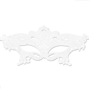 Vit Venetiansk Ögonmask I Spets Lace Mask