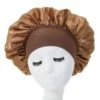 Sovmössa Satin Bonnet Sleep Cap Guld Brun One Size