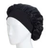 Sovmössa - satin bonnet - sleep cap svart one size