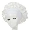 Sovmössa - Satin Bonnet - Sleep Cap Vit One Size
