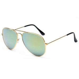 Solglasögon Pilot Guld Spegelglas