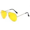 Solglasögon Pilot Guld Gult Glas
