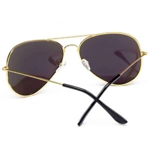 Solglasögon Pilot Guld Rosa Spegelglas