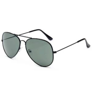 Solglasögon Pilot Svart Grönt Glas