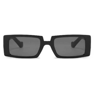 Rektangulära Solglasögon Genomskinlig Grå