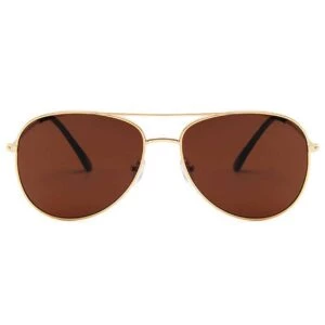 Solglasögon Pilot Dam Guld Brun