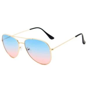 Solglasögon Pilot Dam Guld Blå Tonat