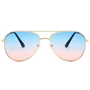 Solglasögon Pilot Dam Guld Blå Tonat