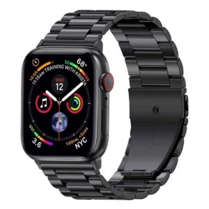Apple Watch 42/44/45 Metall Länkarmband Svart