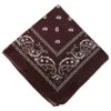 Bandana Scarf Sjal Snusnäsduk Paisleymönster Brun