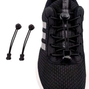 Elastiska Skosnören (inklusive Dragsko) - No Tie Shoelaces - Svart