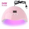 54w uv/led-lampa för naglar med timer - nagellampa