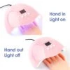 54w uv/led-lampa för naglar med timer - nagellampa