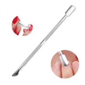 Nagelbands Pusher 2-i-1 Nagelverktyg Rostfritt Stål Silver