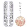 2000 Rhinestone Nageldekorationer Kristall - Olika Storlekar I Ask