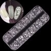 2000 rhinestone nageldekorationer kristall - olika storlekar i ask