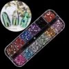 2000 rhinestone nageldekorationer - olika färger i ask