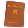 Passfodral passhållare konstläder brun