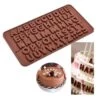 Silikon Chokladform Bokstäver Alfabet Bakform Siilikonform