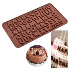 Silikon Chokladform Bokstäver Alfabet Bakform Siilikonform