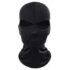 Tunn svart balaclava skidmask rånarluva 2 hål