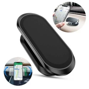 360 Roterbar Bilhållare Med Magnet För Mobil Svart