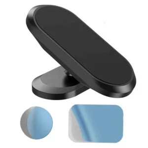 360 Roterbar Bilhållare Med Magnet För Mobil Svart