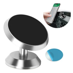 360° Magnet Mobilhållare Självhäftande Bilhållare Silver
