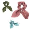 8-pack scrunchies hårsnoddar satin olika färger