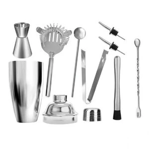 Cocktailset 9-delar Barset 550ml Shaker Rostfritt Stål