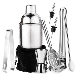 Cocktailset 9-delar Barset 550ml Shaker Rostfritt Stål
