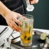 Cocktailshaker med drinkrecept 400ml shaker glas rostfritt stål