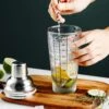Cocktailshaker med drinkrecept 400ml shaker glas rostfritt stål
