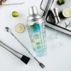 Cocktailshaker med drinkrecept 400ml shaker glas rostfritt stål
