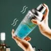Cocktailshaker med drinkrecept 400ml shaker glas rostfritt stål