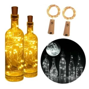 Flasklampa 2-pack - Ljusslinga För Flaskor Kall Vit