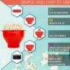 Popcornskål silikon microskål för popcorn - hopfällbar