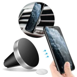 Magnet Mobilhållare Till Bilen Ventilationsgaller Bilhållare Silver
